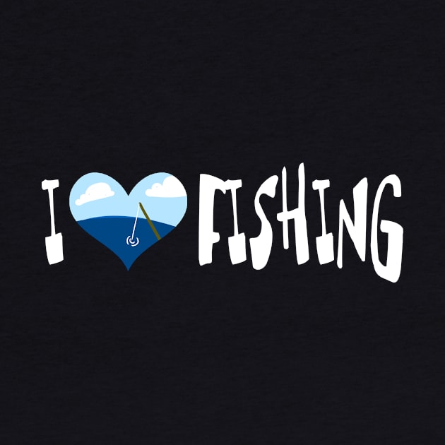 I love Fishing heart by Dreadful Scrawl 666